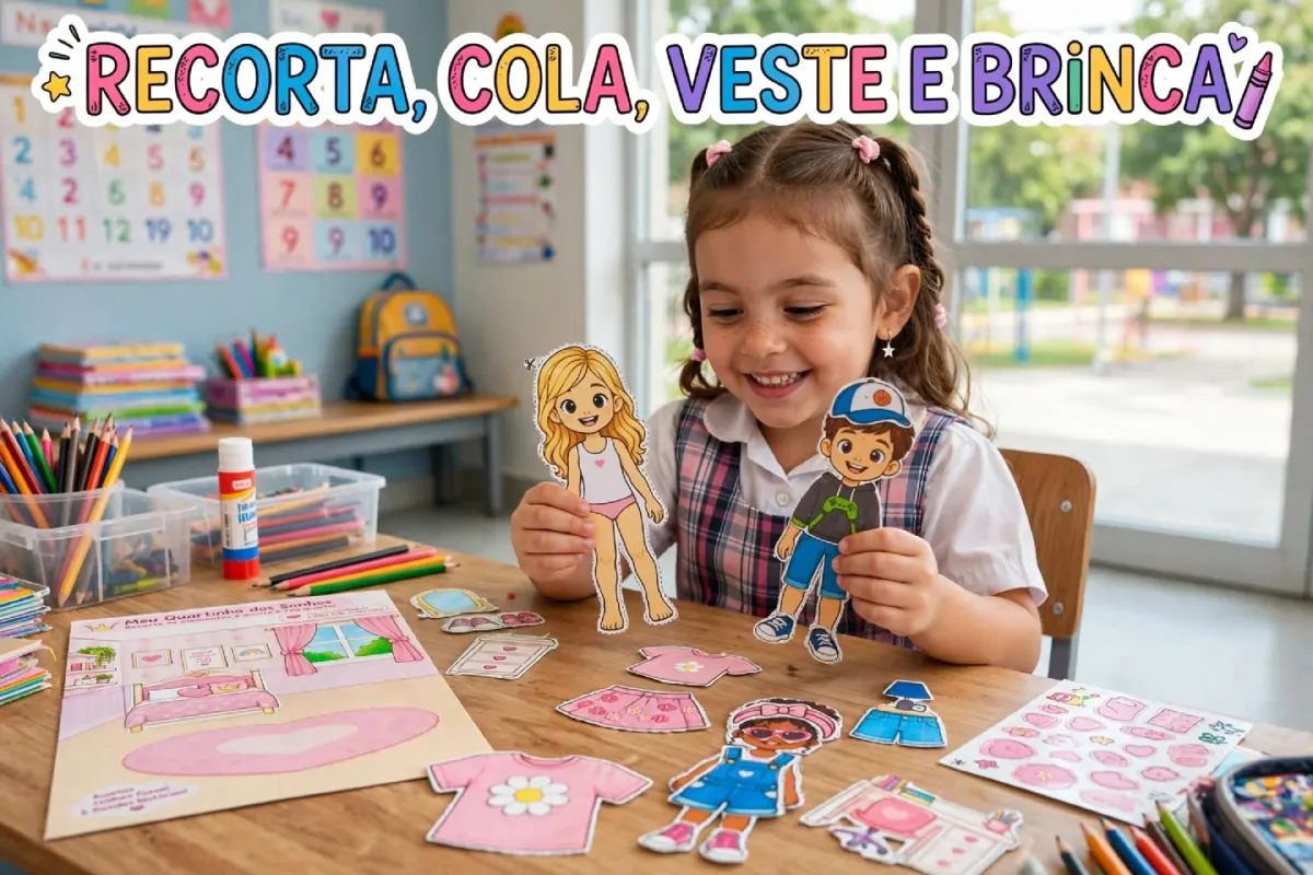 Recorta, veste e brinca! - Atividades Semana da Criança: Ens. Fund. — História para Todas as séries: 👉Seu pequeno ama…