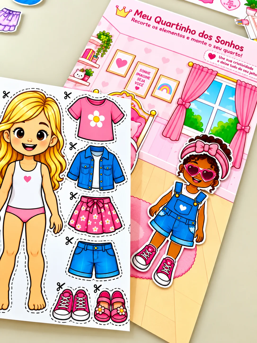 Recorta, Veste e Brinca – Bonecos de Papel para Imprimir — Alfabetização para Educação Infantil: Coleção de bonecos de…
