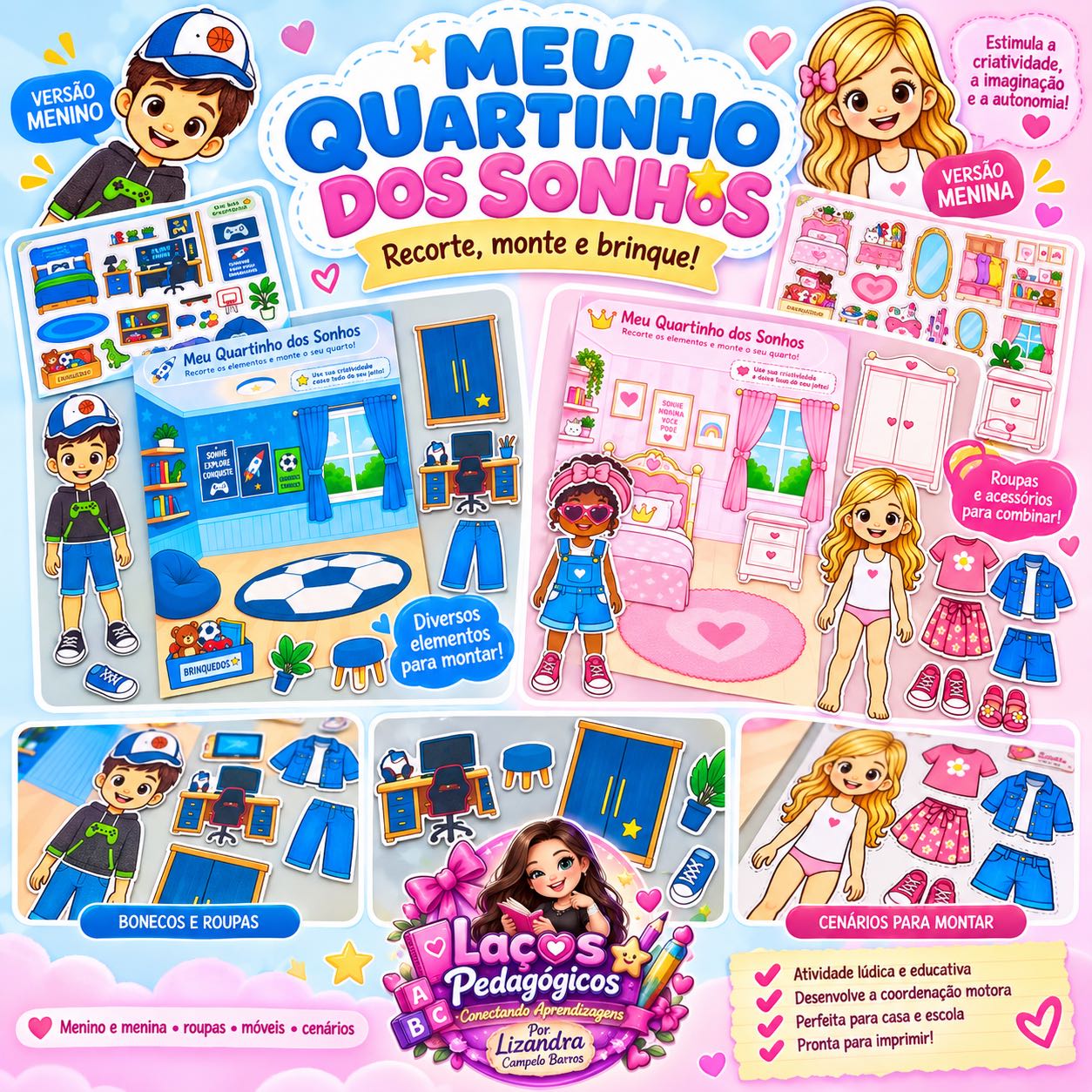 Recorta, Veste e Brinca – Dia das Crianças — capa do material