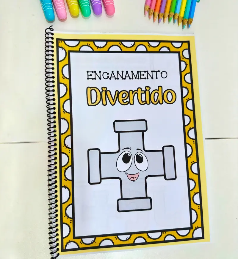 Recorte e colagem: Encanamento Divertido para Educação Infantil — capa do material