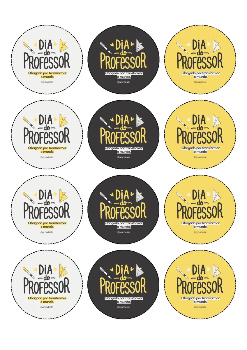 Recorte e Colante do Dias dos Professores — amostra 2: Recorte em formato de lápis para comemoração do dia dos professores