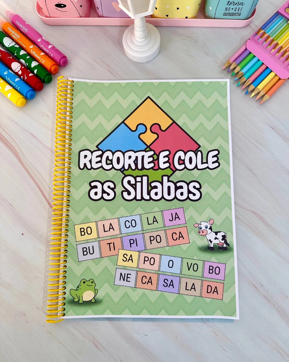 Recorte e Cole as Sílabas – Coordenação Motora e Alfabetização — capa do material