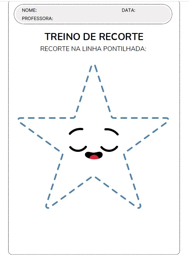 Recorte Pontilhado - EDUCAÇÃO INFANTIL E FUNDAMENTAL — amostra 4: A Atividade de Recorte Pontilhado é perfeita para…