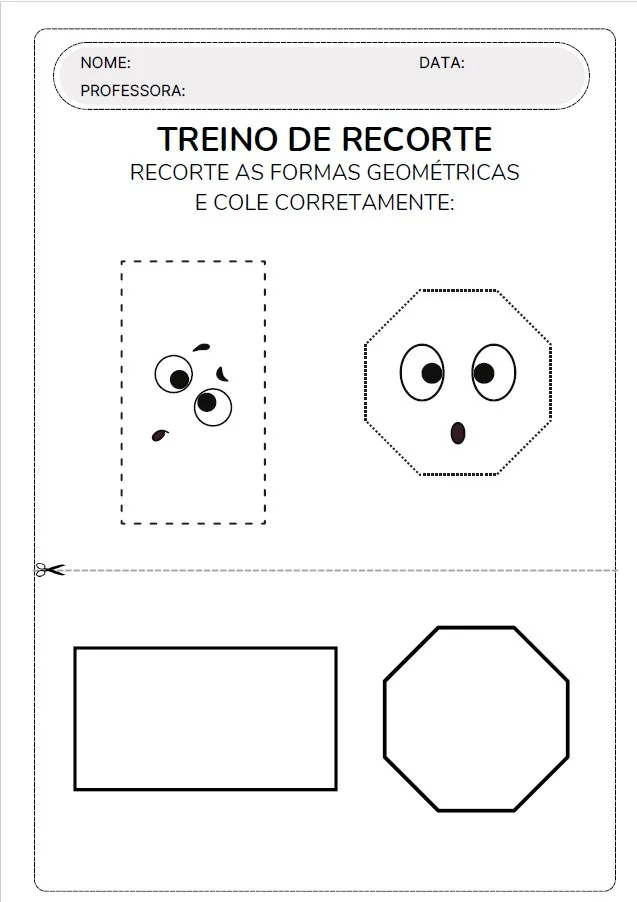Recorte Pontilhado - EDUCAÇÃO INFANTIL E FUNDAMENTAL — amostra 5: A Atividade de Recorte Pontilhado é perfeita para…