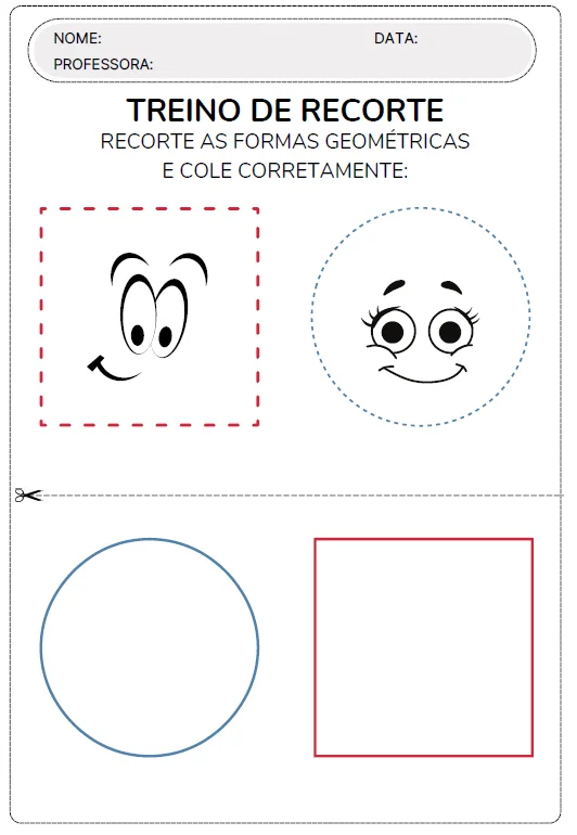Recorte Pontilhado - EDUCAÇÃO INFANTIL E FUNDAMENTAL — amostra 6: A Atividade de Recorte Pontilhado é perfeita para…