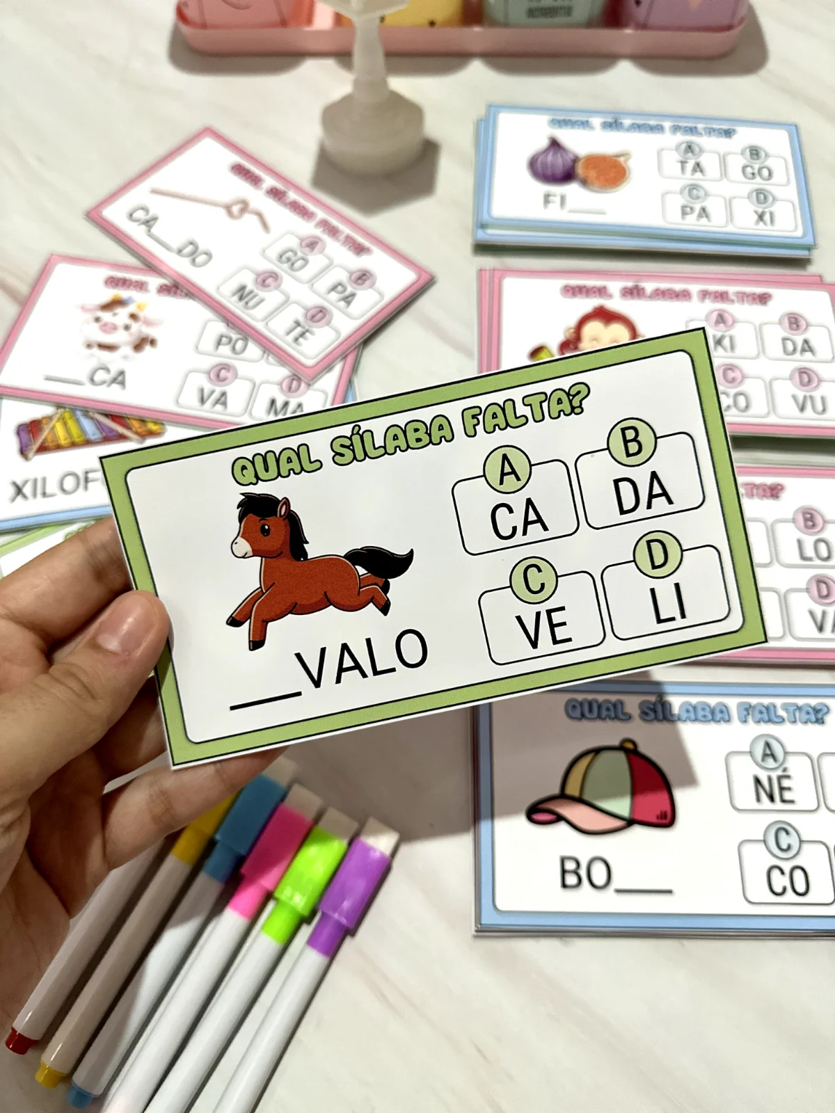 Recurso Assinale a Sílaba | Alfabetização — amostra 4: Recurso Assinale a Sílaba para trabalhar a leitura de sílabas e a…