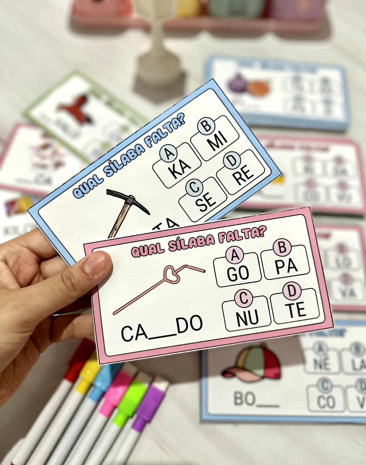Recurso Assinale a Sílaba | Alfabetização — amostra 6: Recurso Assinale a Sílaba para trabalhar a leitura de sílabas e a…
