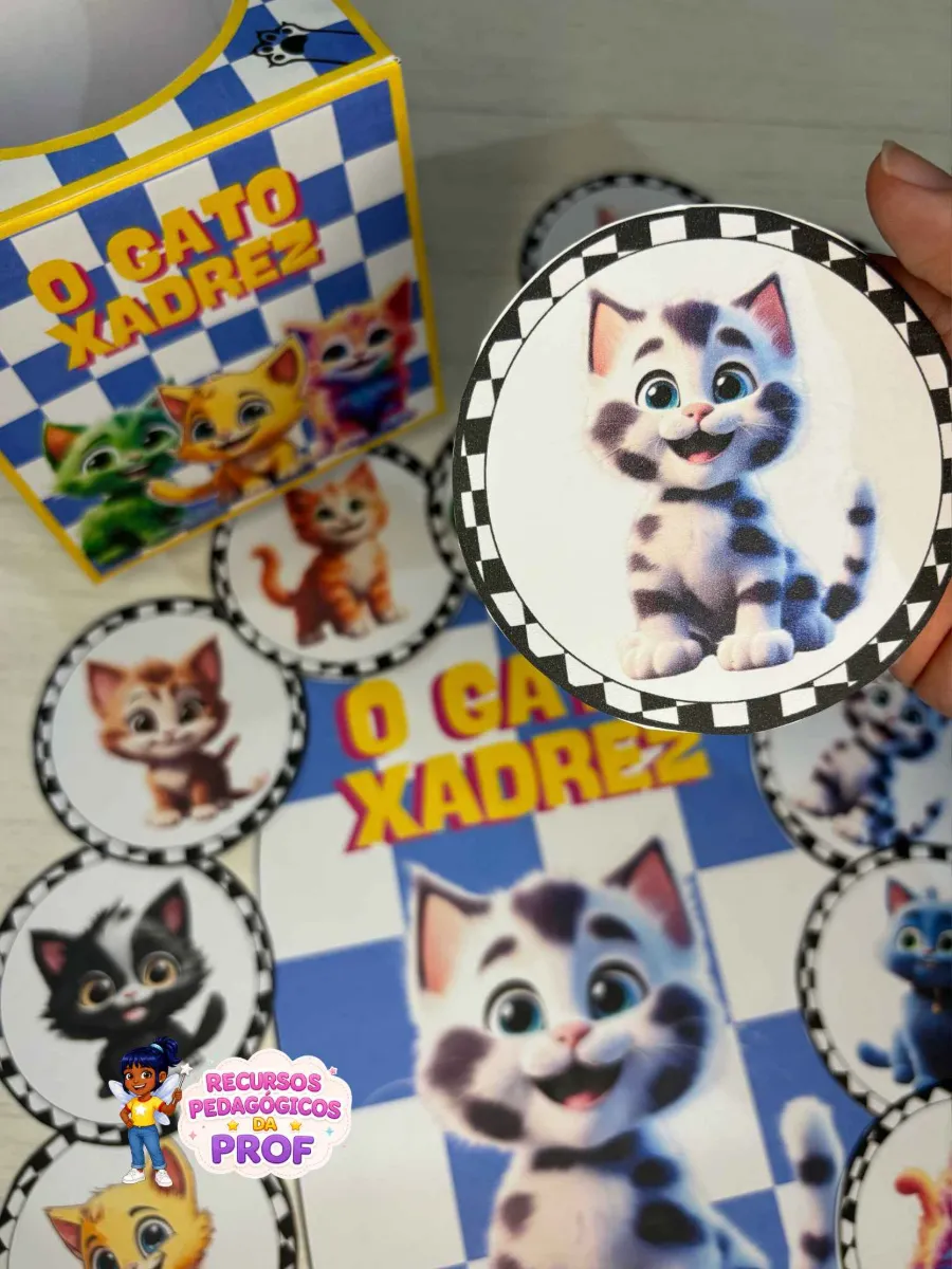 Recurso Educativo: O Gato Xadrez — amostra 1: Este lindo material de contação de história oferece diversos benefícios para…