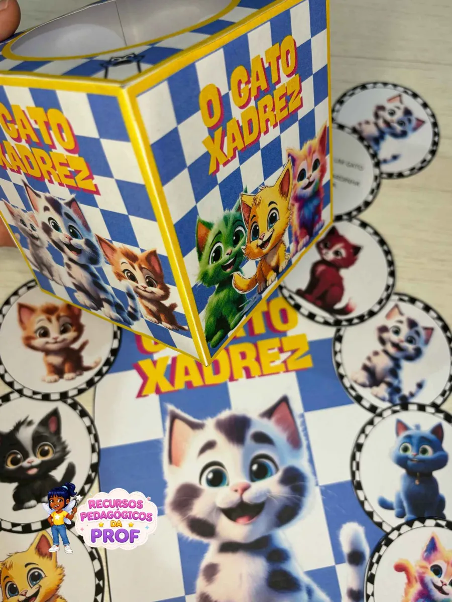 Recurso Educativo: O Gato Xadrez — amostra 2: Este lindo material de contação de história oferece diversos benefícios para…