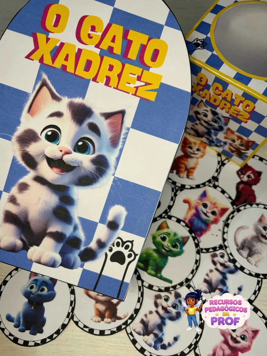Recurso Educativo: O Gato Xadrez — amostra 3: Este lindo material de contação de história oferece diversos benefícios para…