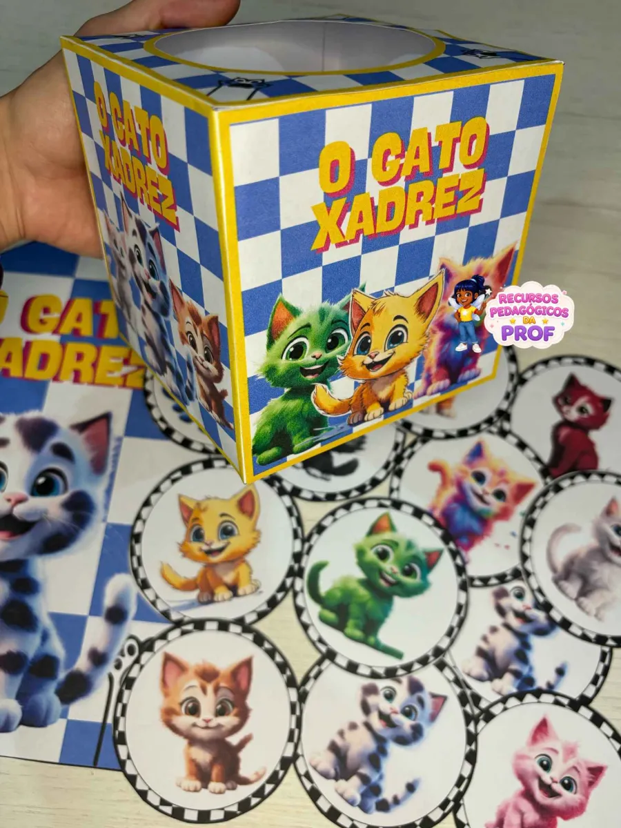 Recurso Educativo: O Gato Xadrez — amostra 4: Este lindo material de contação de história oferece diversos benefícios para…