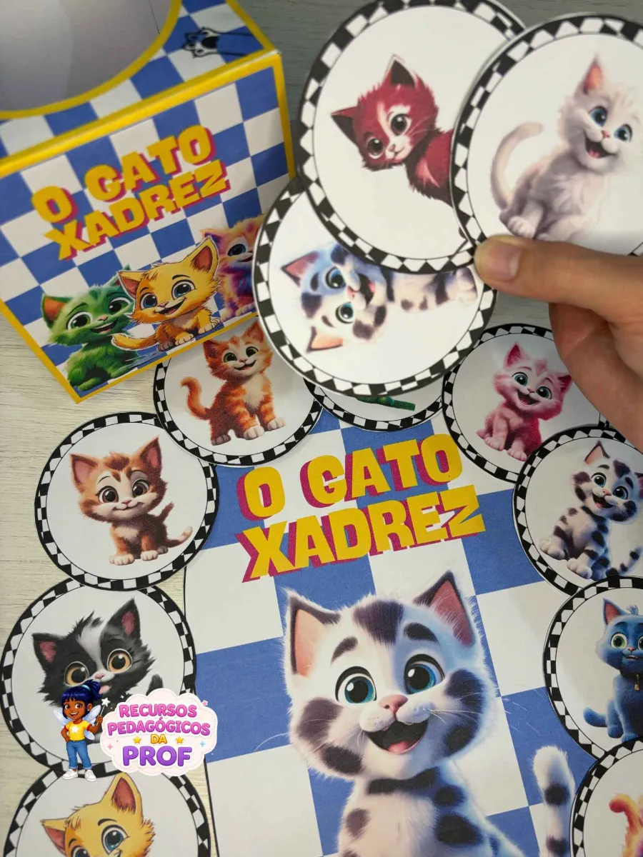 Recurso Educativo: O Gato Xadrez — amostra 6: Este lindo material de contação de história oferece diversos benefícios para…