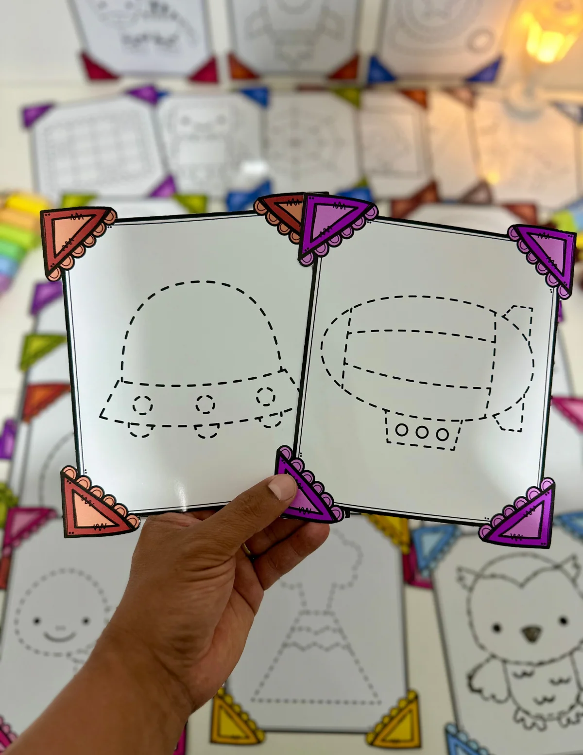Recurso Fichas para Grafomotricidade: Educação Infantil — amostra 2: Formato e entrega