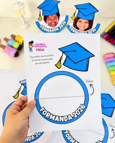Recurso Interativo Tema Formatura Dançante 2026 — amostra 1: Ao adquirir o material você recebe o vídeo tutorial de montagem.