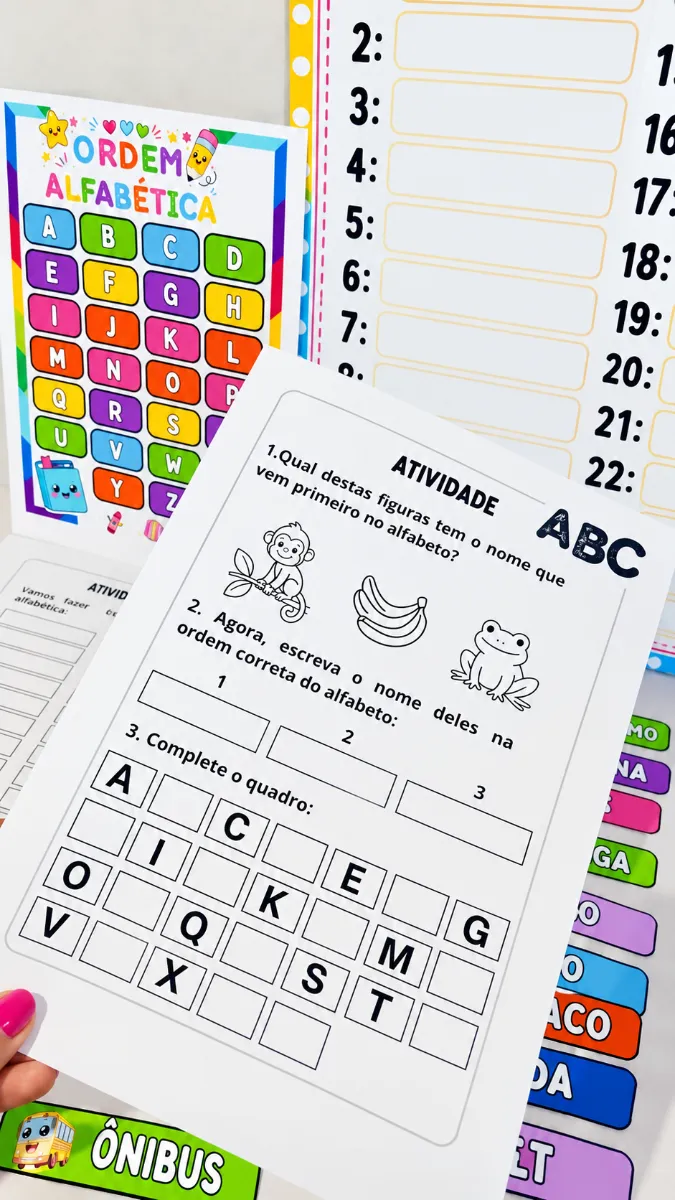 Recurso – Ordem alfabética | ABC Em PDF! — amostra 4: ✨ IDEAL PARA