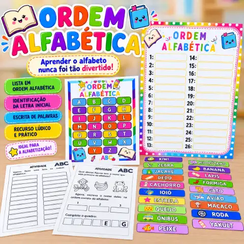 Recurso – Ordem alfabética | ABC Em PDF! — capa do material