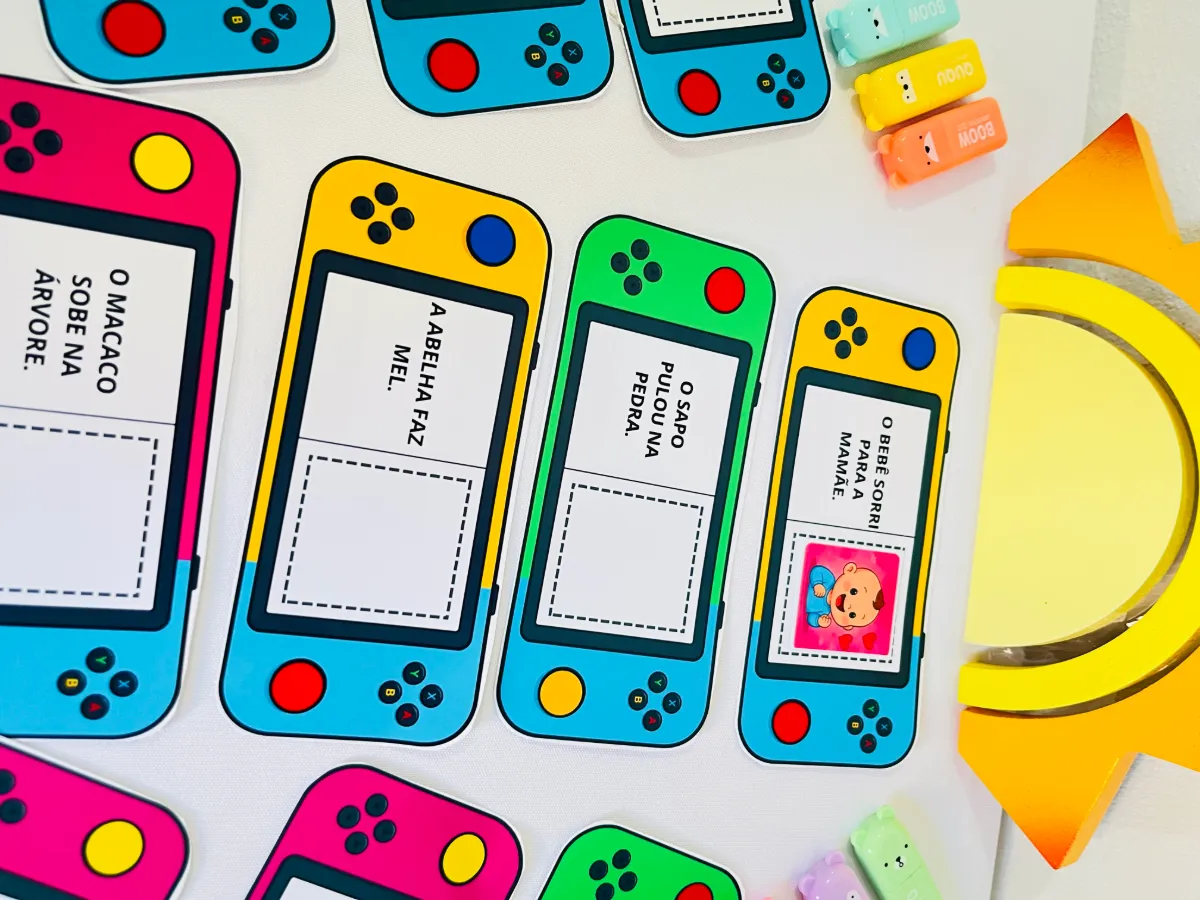 Recurso Pedagógico: Gamer da Leitura - Alfabetização — amostra 3: Um recurso lúdico, colorido e super envolvente para…