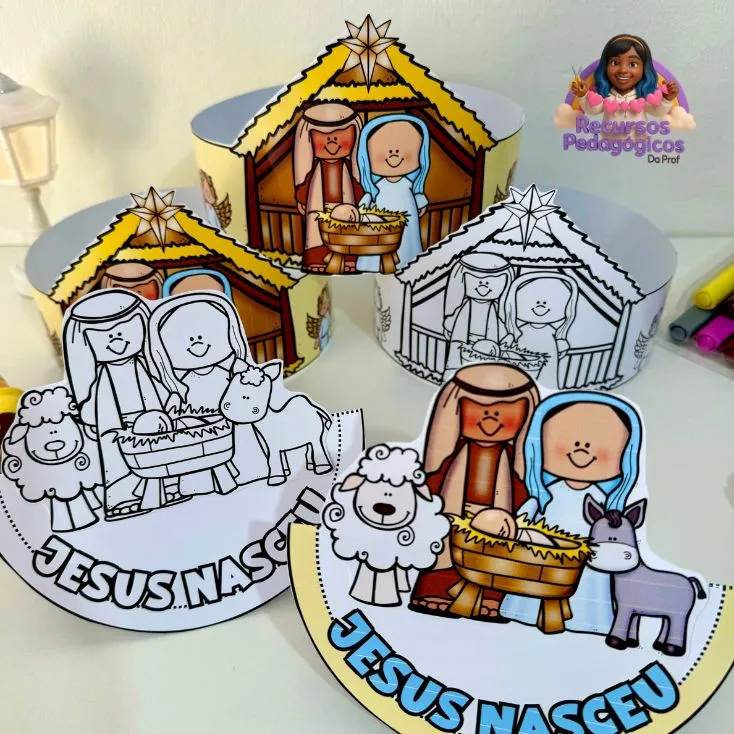 Recurso Presépio Dançante e Coroa de Natal — Atividades para Educação Infantil: Desenvolve a coordenação motora fina…