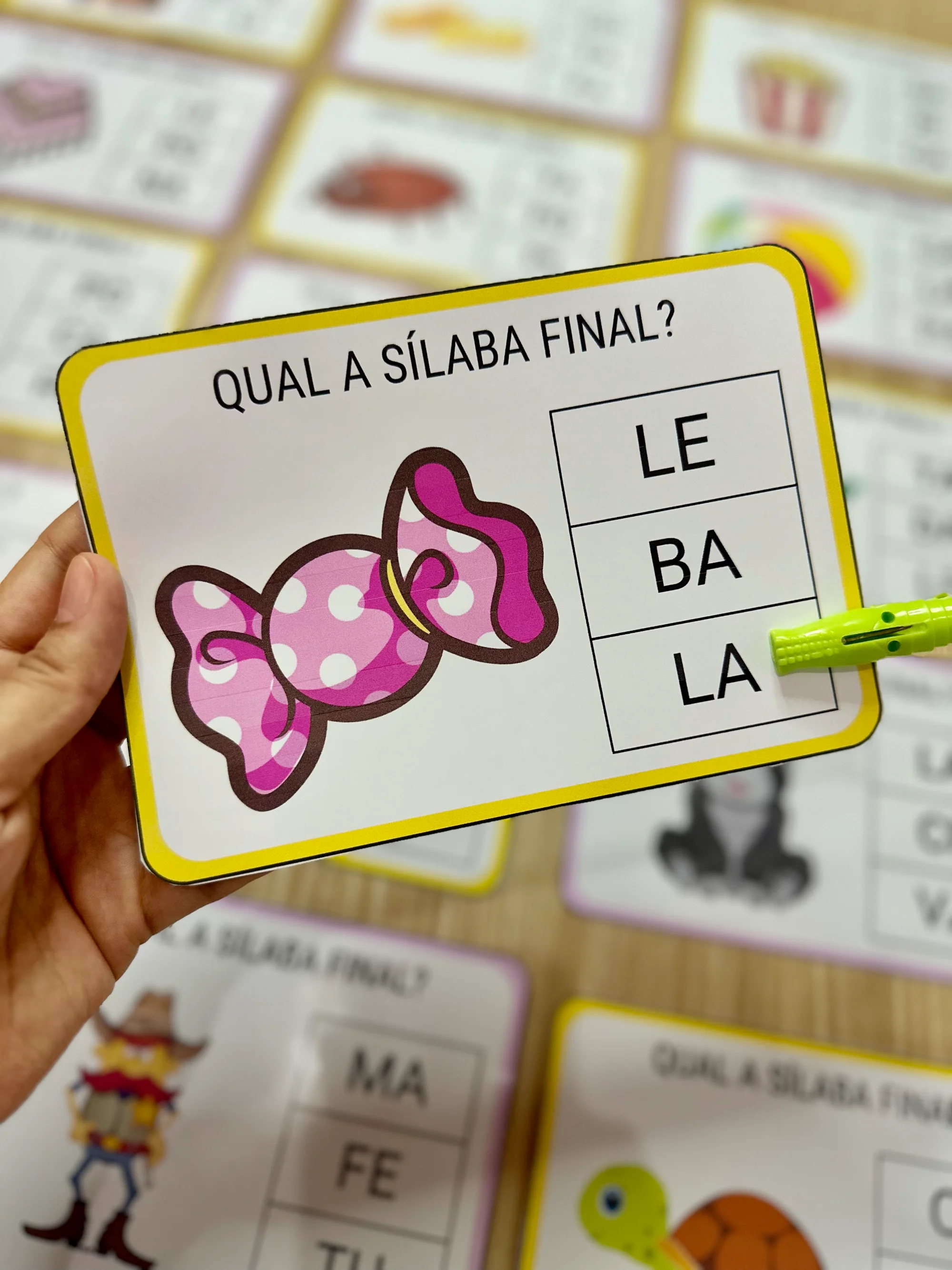 Recurso "Qual é a Sílaba final" - Consciência silábica — amostra 1: O Recurso "Qual é a Sílaba final"