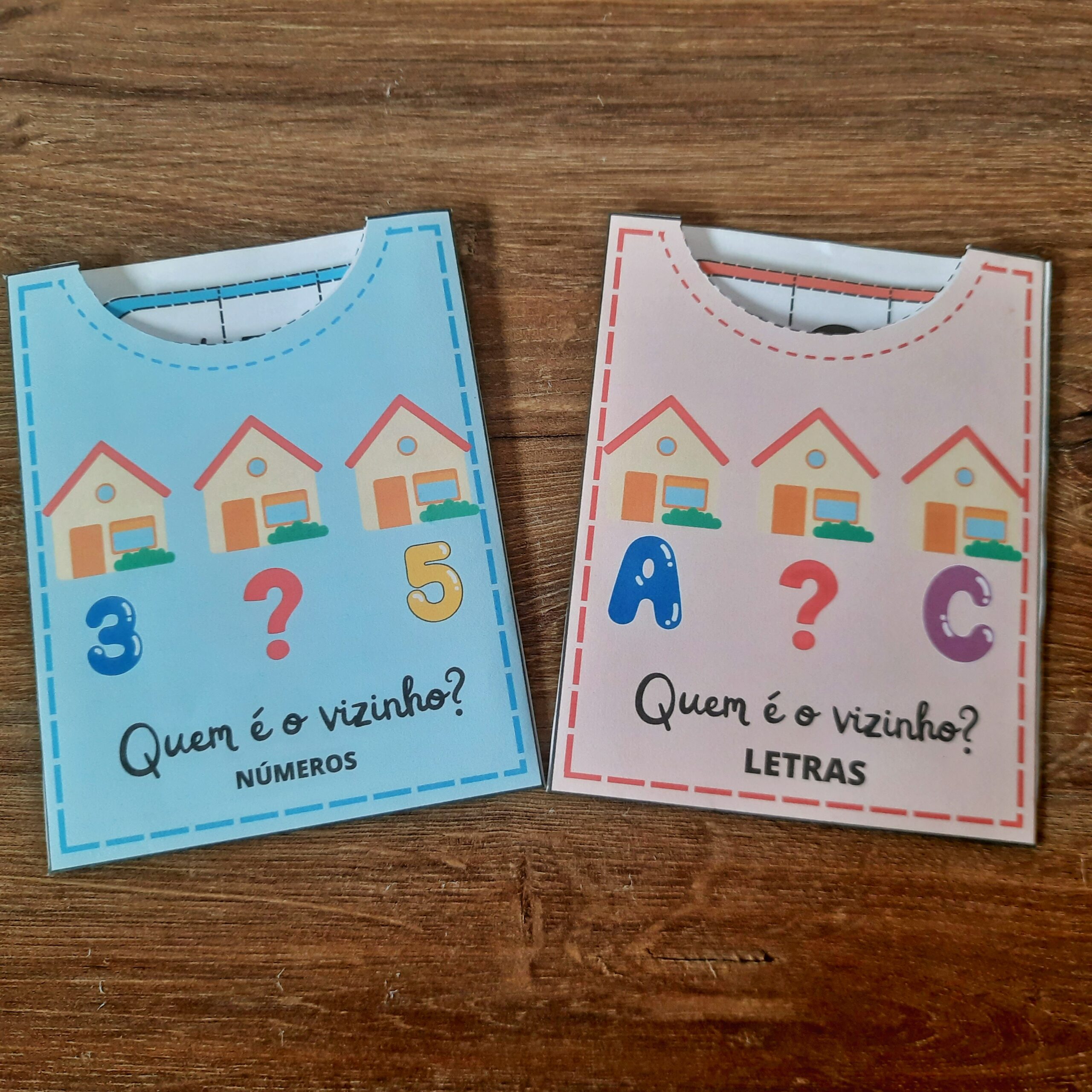 Recurso "Quem é o Vizinho?" – Material Pedagógico — amostra 1: Trabalha a sequência numérica e a sequência do alfabeto