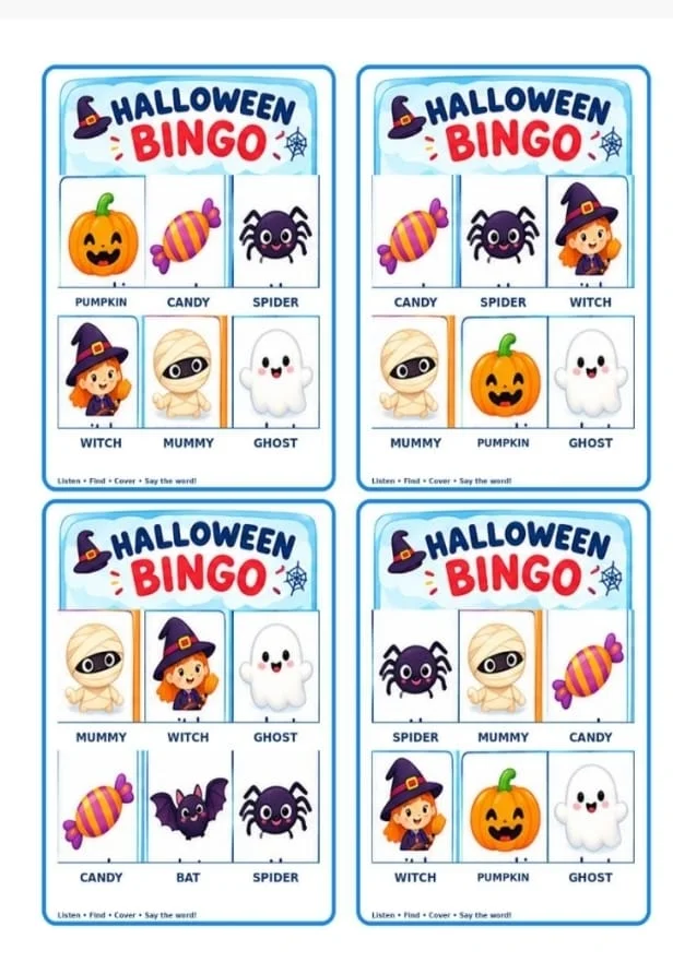 Recursos de Halloween para aulas de Inglês — amostra 2: Recursos para aulas de Inglês sobre Halloween contendo: luva para…
