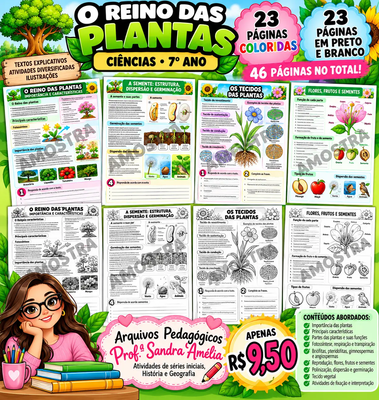 Reino das Plantas - 7° ano – PDF para Imprimir | 7º ano — capa do material