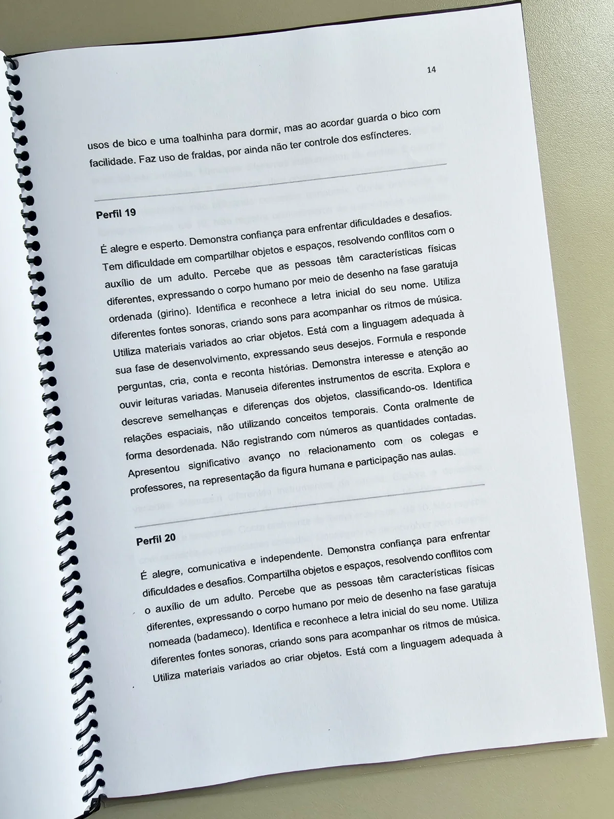 Relatórios Individuais para Educação Infantil — amostra 3: Tenha mais praticidade nas avaliações