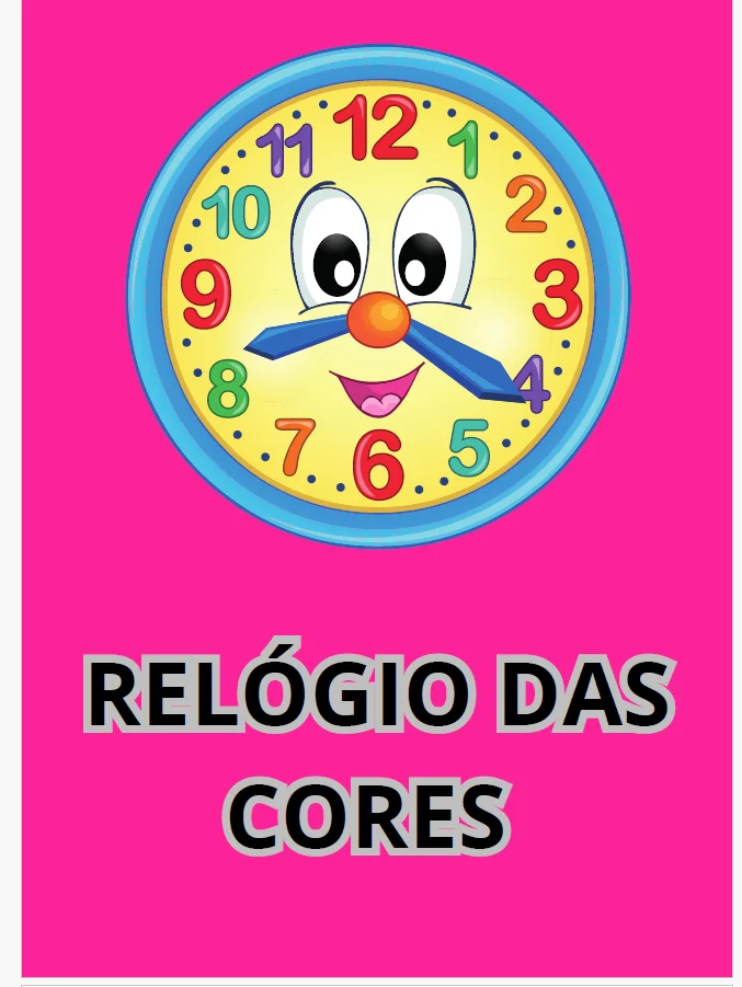 🎨🕒 RELÓGIO DAS CORES – ALFEBATIZAÇÃO - ANOS INICIAIS — capa do material