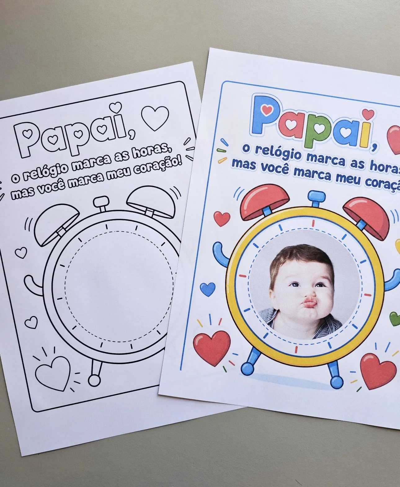 Relógio do papai — Datas comemorativas para Educação Infantil: ⏰💙 Relógio do Papai 💙⏰ Uma lembrancinha criativa e cheia…
