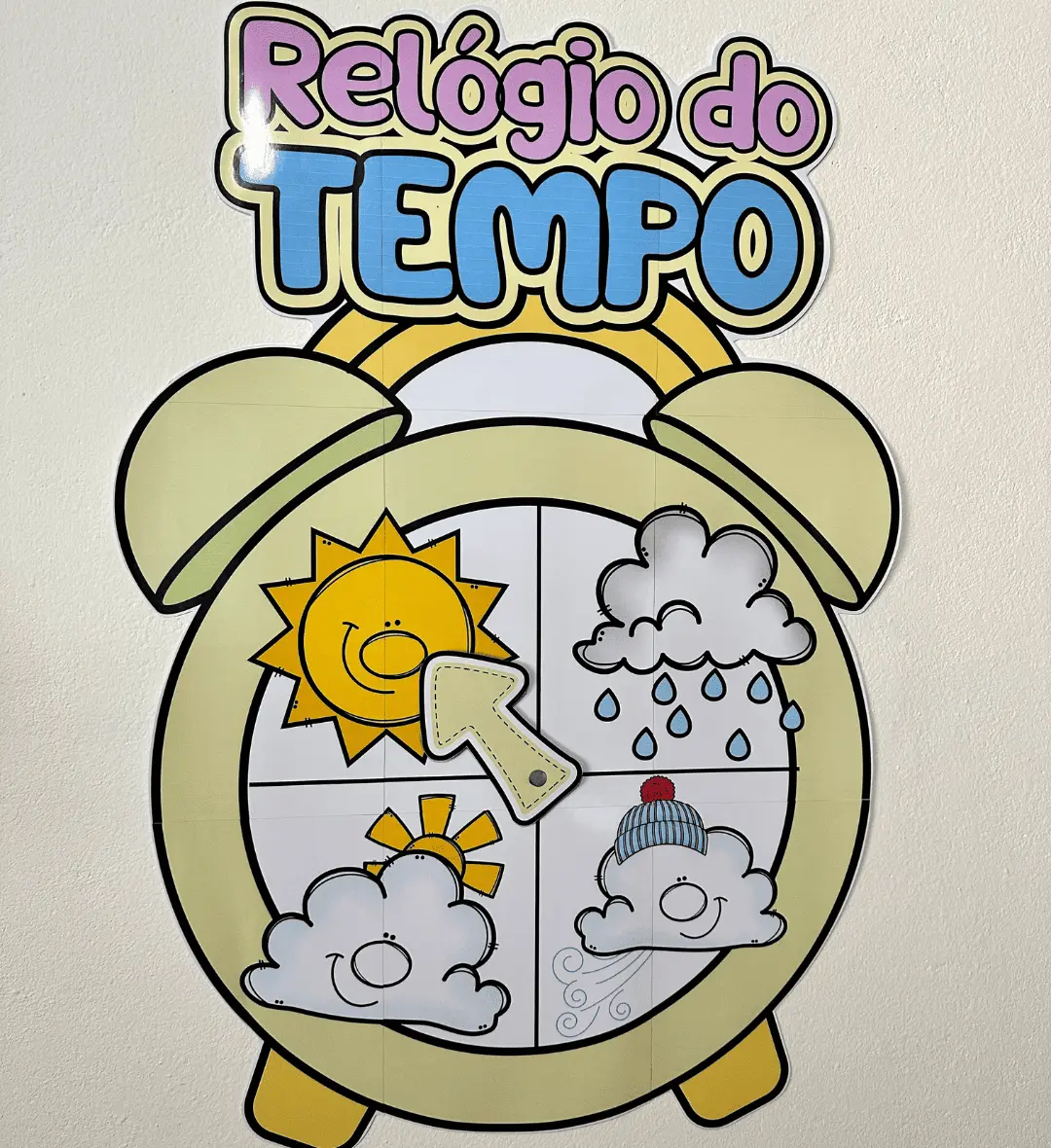 Relógio do Tempo Interativo para Educação Infantil em PDF — amostra 1: Relógio do tempo para observar o dia com as crianças