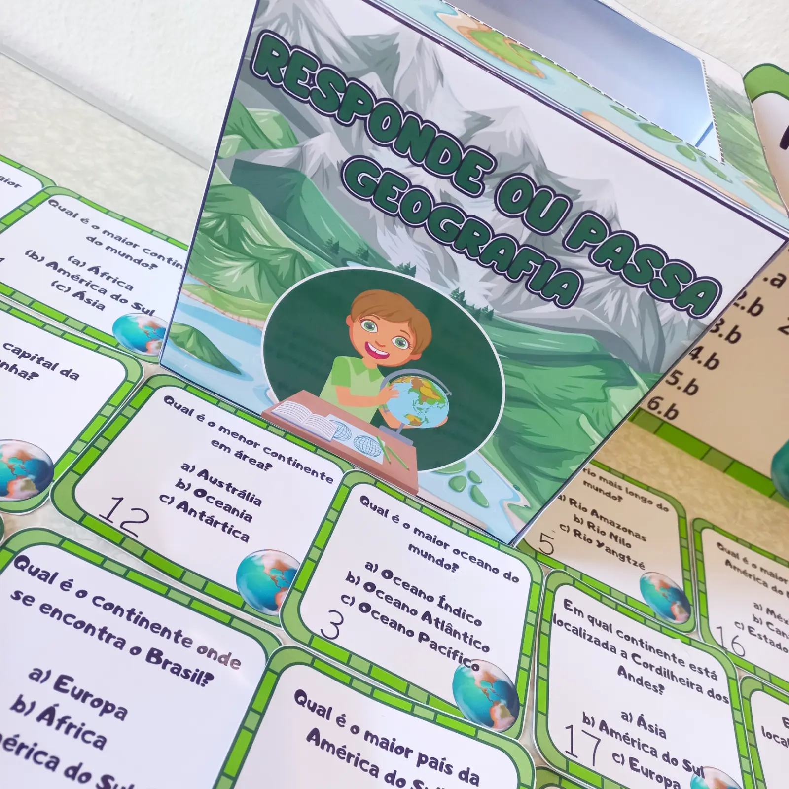 Responde ou Passa Geografia – Jogo Pedagógico — Geografia para Todas as séries: Jogo de Geografia com 20 perguntas de…