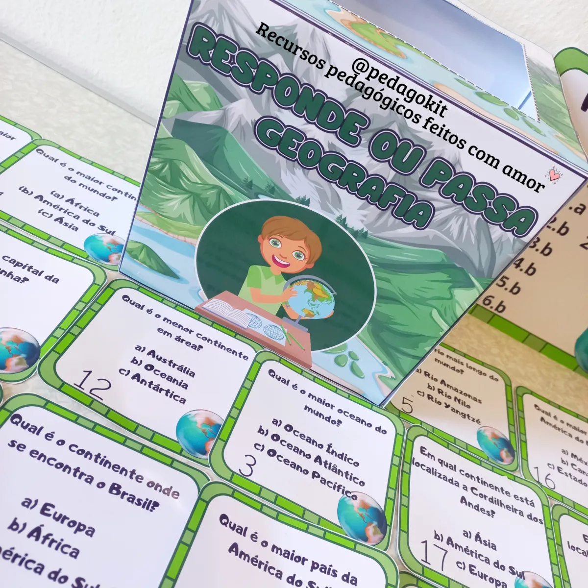 Responde ou passa - geografia — amostra 1: Um jogo de perguntas e respostas divertido onde seu aluno aprende ainda mais…