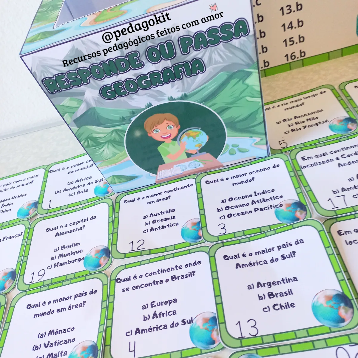 Responde ou passa - geografia — amostra 2: Um jogo de perguntas e respostas divertido onde seu aluno aprende ainda mais…