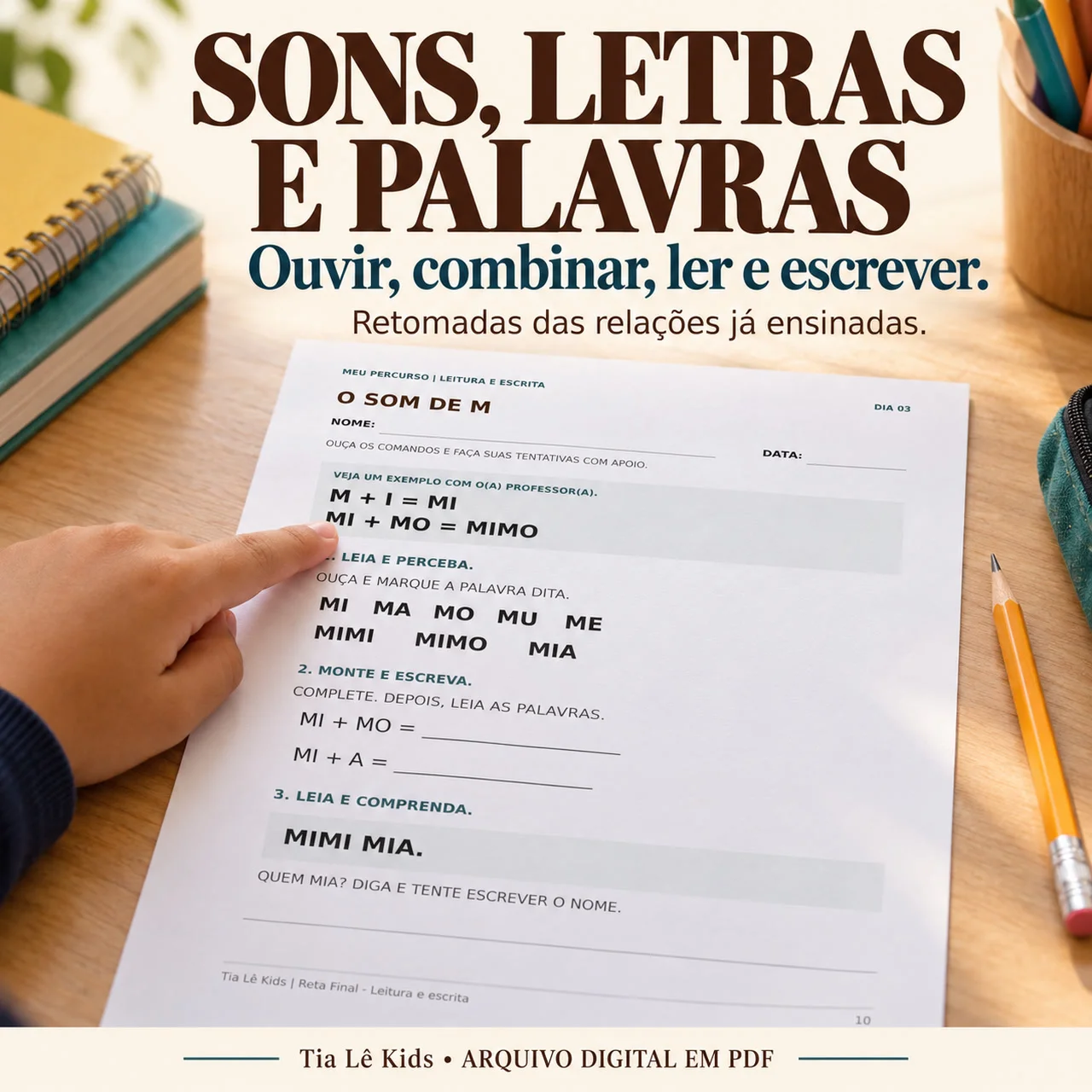 Reta Final — Kit Emergencial de Alfabetização | 3º ao 5º ano — amostra 3: O QUE O MATERIAL TRABALHA