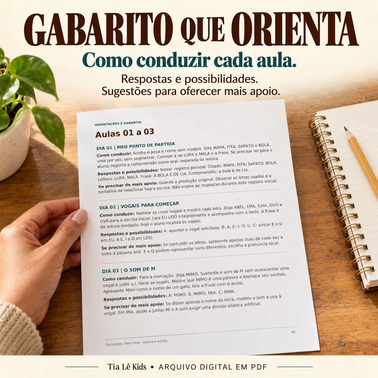 Reta Final — Kit Emergencial de Alfabetização | 3º ao 5º ano — amostra 5: PRATICIDADE PARA A ROTINA