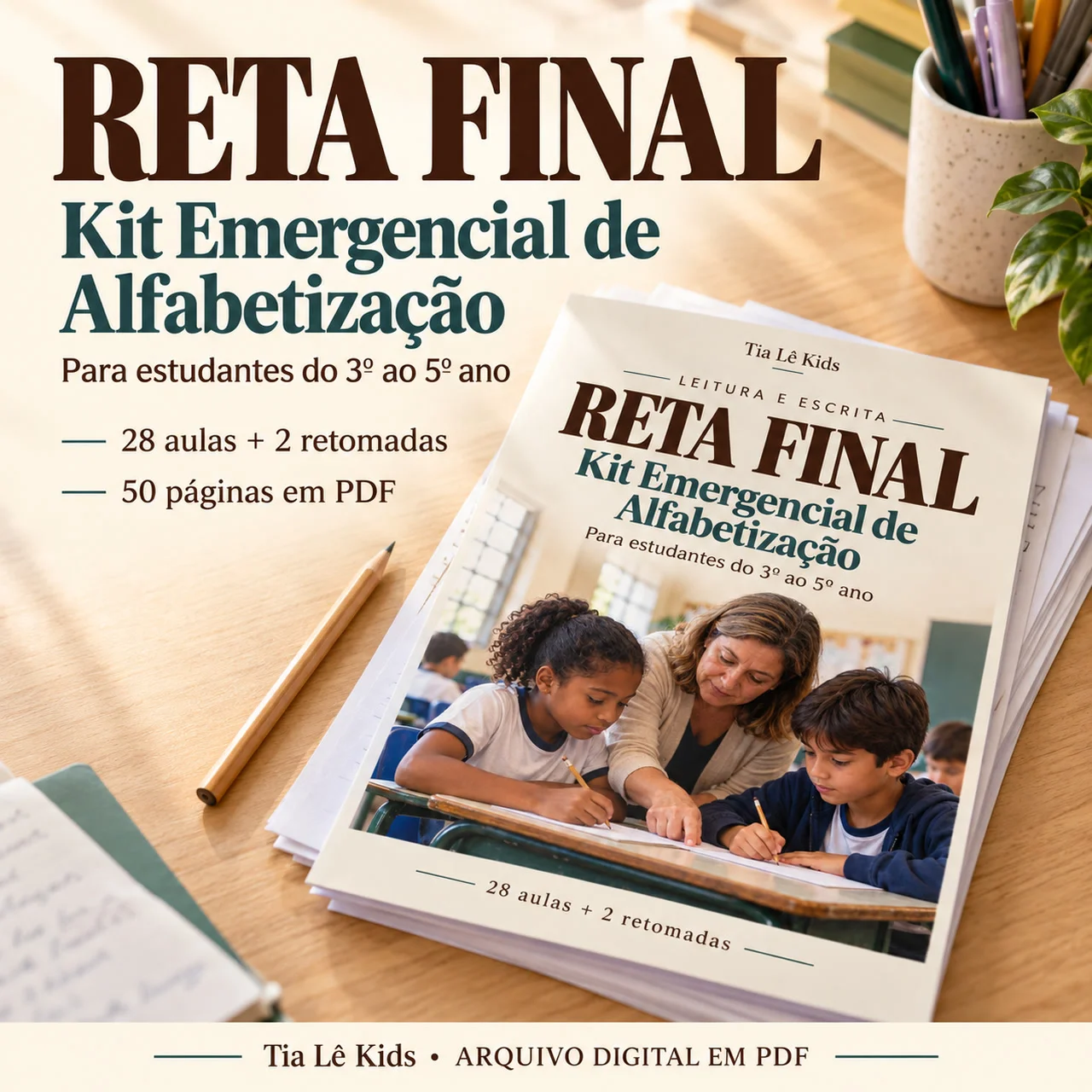 Reta Final — Kit Emergencial de Alfabetização | 3º ao 5º ano — capa do material