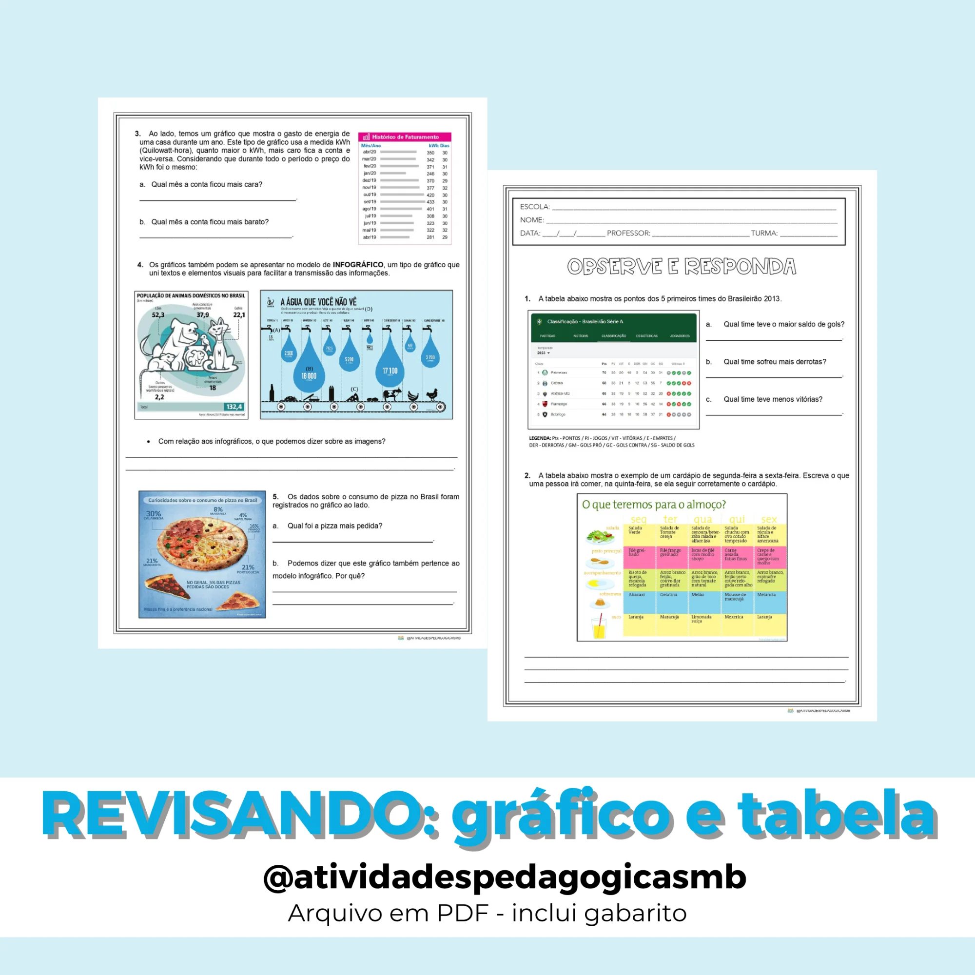 Revisando Gráficos e Tabelas - ESTATÍSTICA (PDF) — capa do material