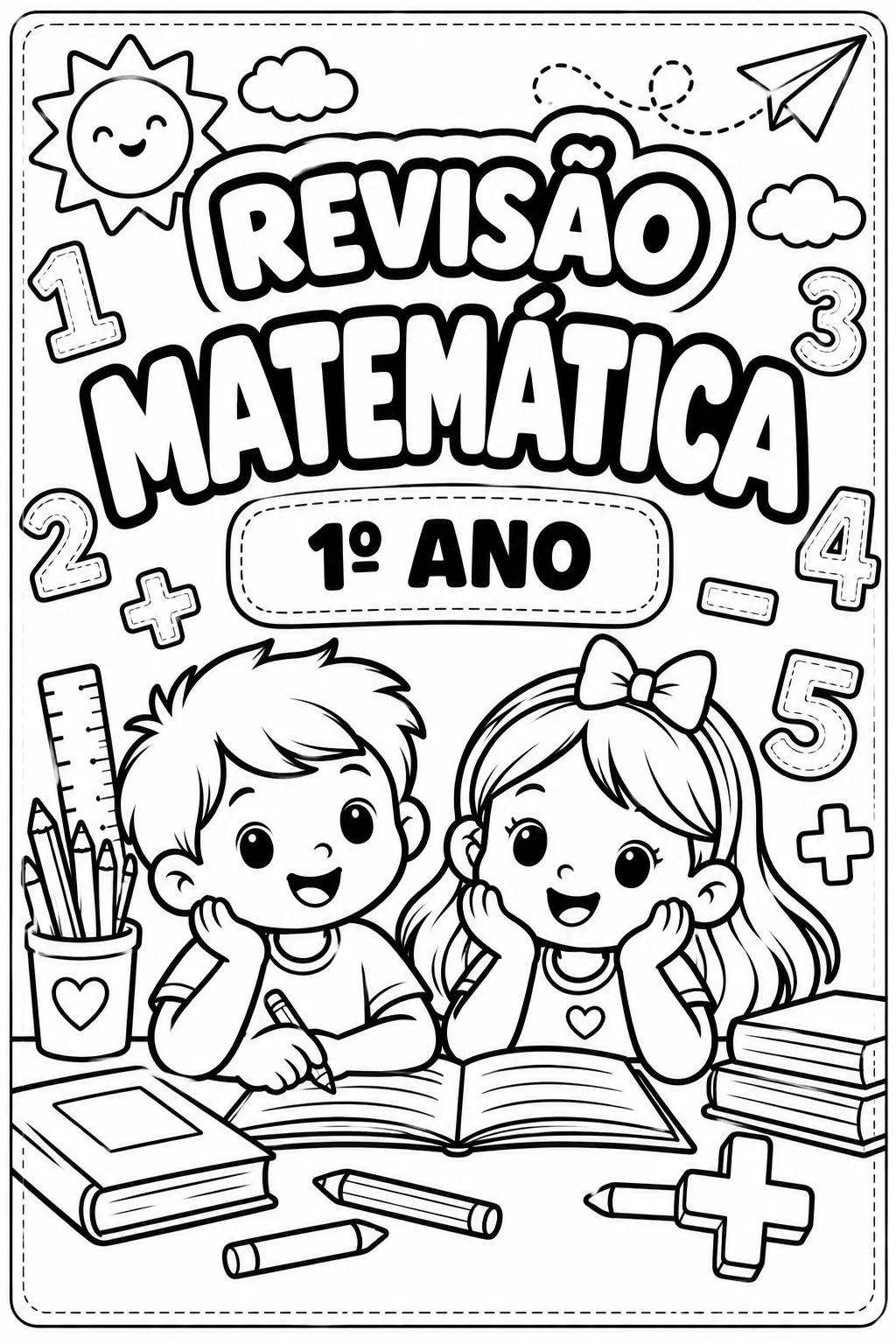 Revisão de Matemática 1º Ano – Atividades Ilustradas — Alfabetização para 1º ano: Revisão de Matemática para o 1º ano com…