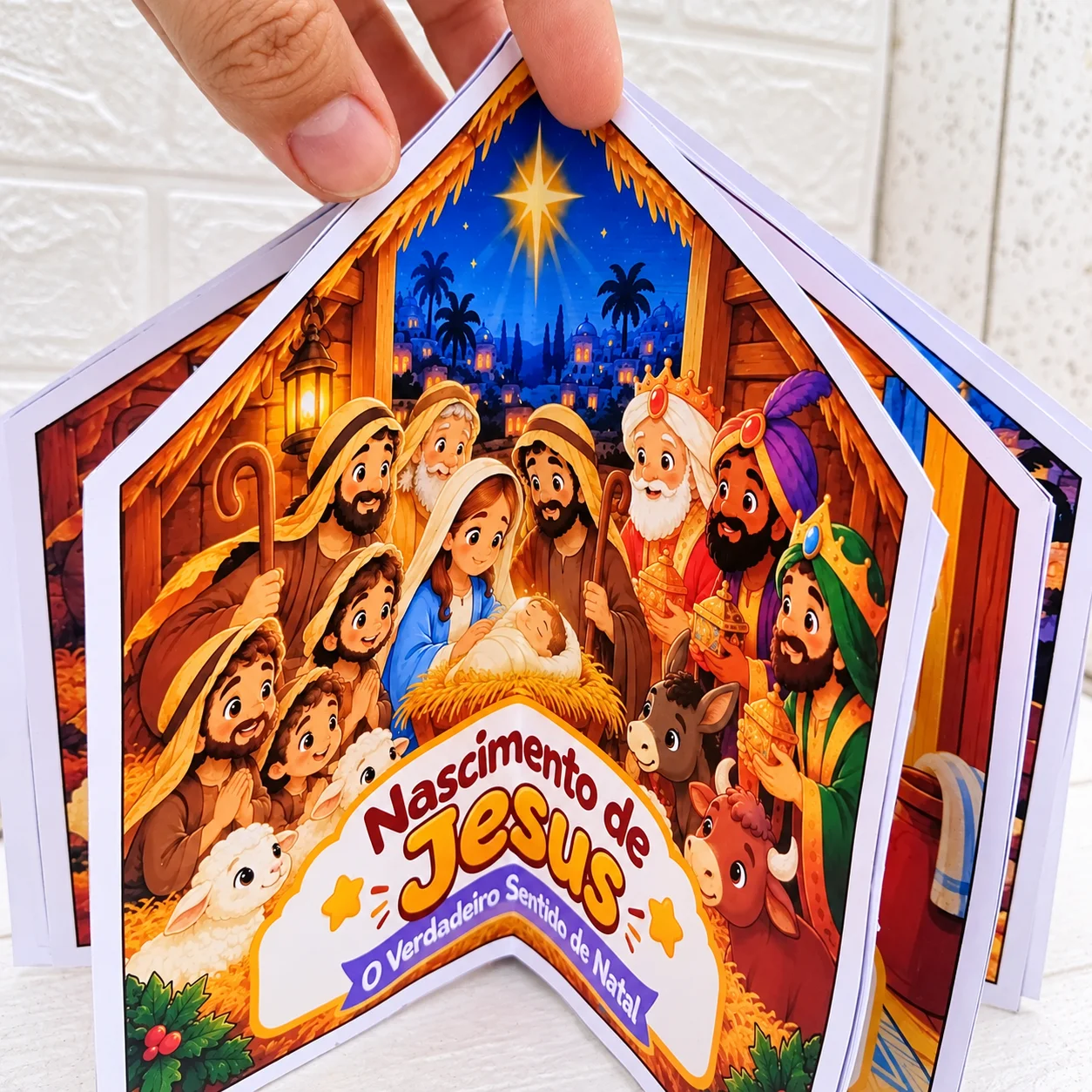 Revista Interativa 3D — A Casa de Histórias: O Nascimento de Jesus — capa do material