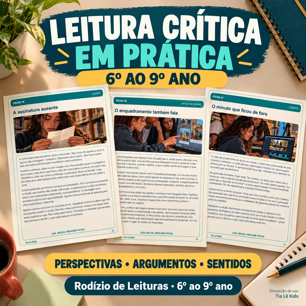 Rodízio de Leituras do 6º ao 9º Ano | 30 Textos e 150 Questões — amostra 2: O QUE VOCÊ RECEBE Rodízio de Leituras do 6º ao 9º Ano | 30 Textos e 150 Questões — amostra 2: O QUE VOCÊ RECEBE