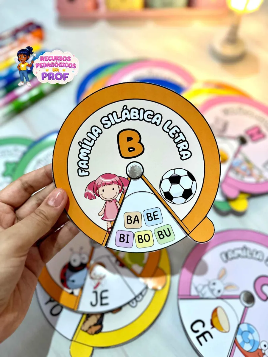 Roleta das Famílias Silábicas Simples — amostra 2: Para fazer a impressão deste material recomenda-se papel de gramatura…