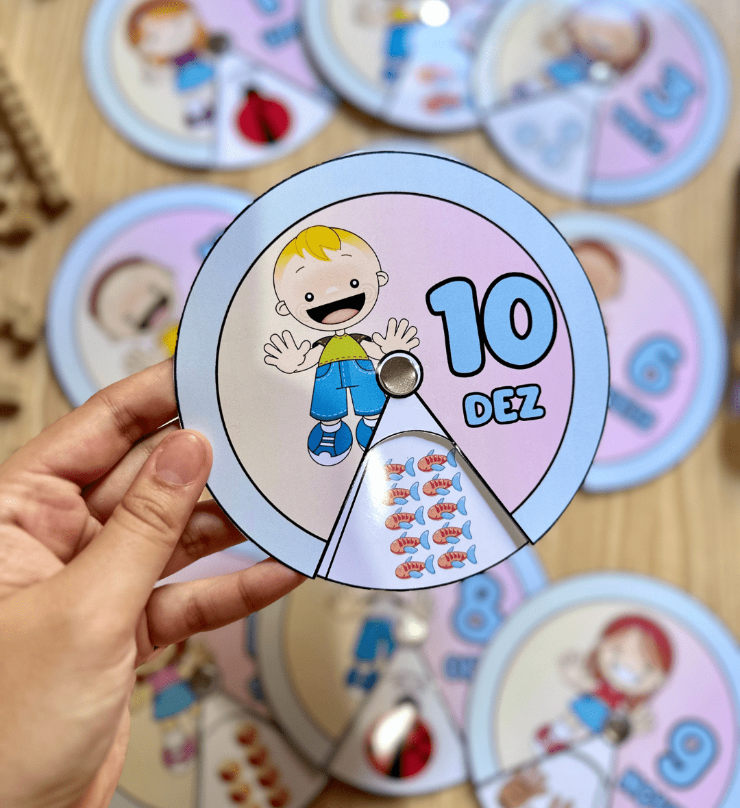 Roleta dos Números de 1 a 10 para Educação Infantil — amostra 3: Como usar em sala de aula