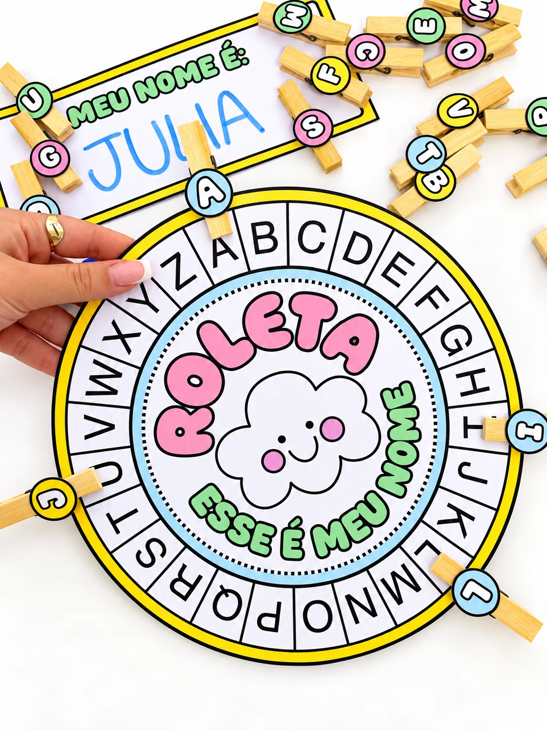 Roleta Esse É Meu Nome – Atividade para Reconhecer as Letras — capa do material