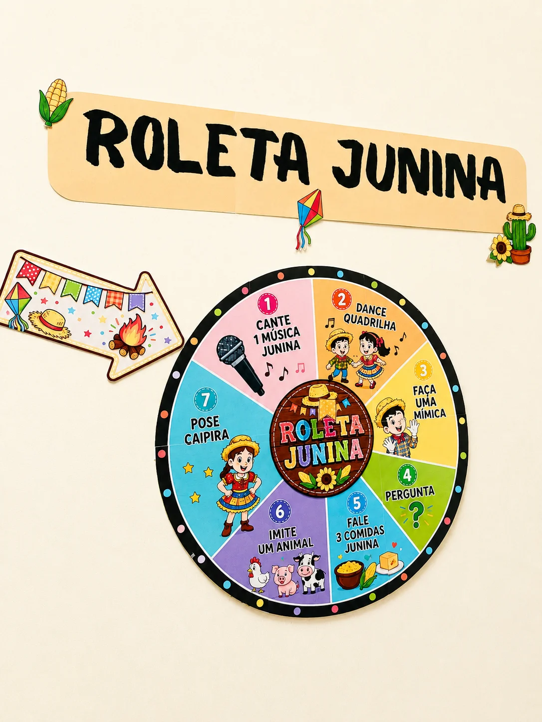 Roleta Junina Interativa – Desafios Divertidos para o Arraiá — amostra 2: A Roleta Junina Interativa é um recurso lúdico e…