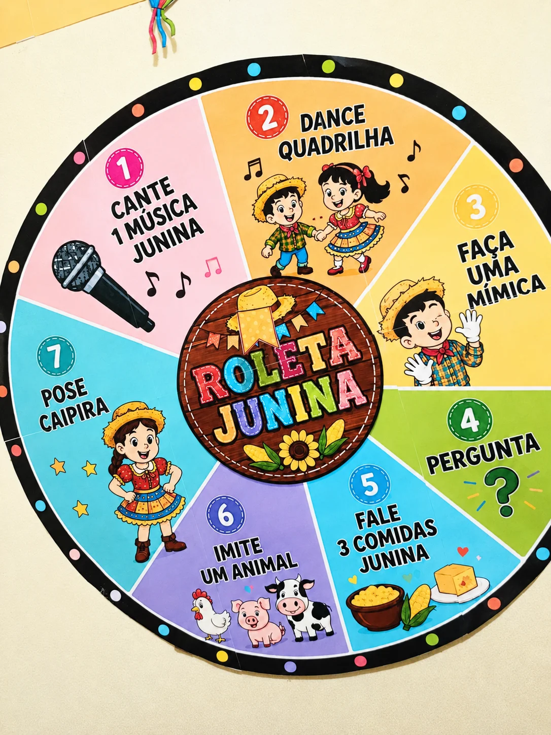 Roleta Junina Interativa – Desafios Divertidos para o Arraiá — amostra 3: A Roleta Junina Interativa é um recurso lúdico e…