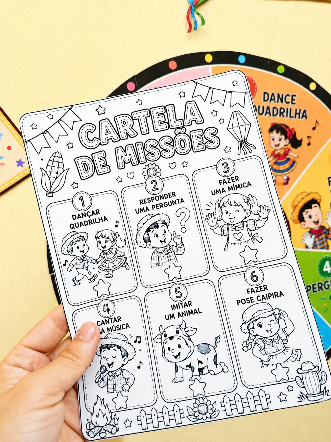 Roleta Junina Interativa – Desafios Divertidos para o Arraiá — amostra 4: A Roleta Junina Interativa é um recurso lúdico e…