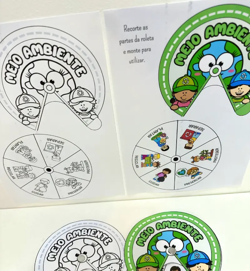 Roleta Meio Ambiente: atividade em PDF para Educação Infantil — amostra 4: Para quem é indicado