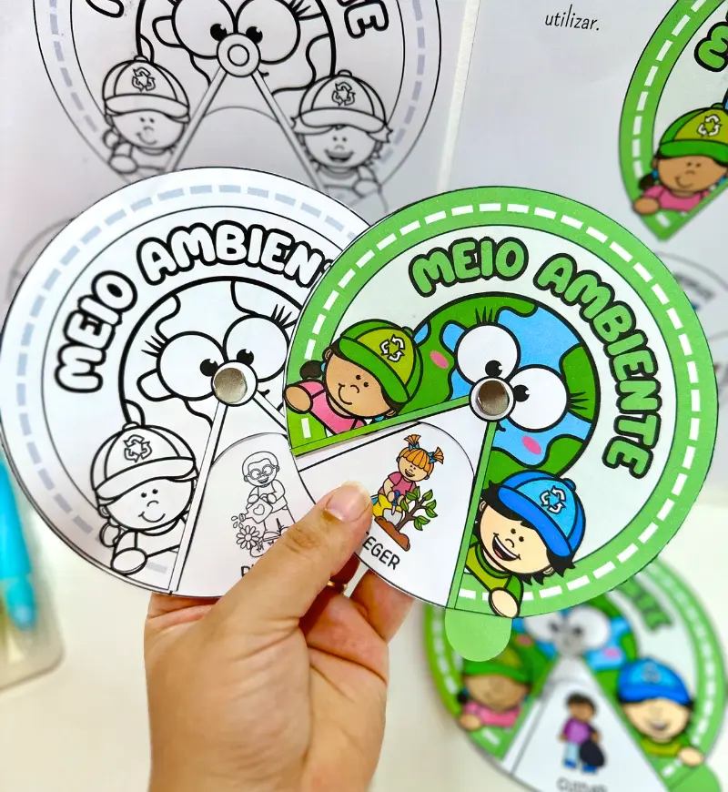 Roleta Meio Ambiente: atividade em PDF para Educação Infantil — Atividades para Educação Infantil: Aborde os cuidados com o…