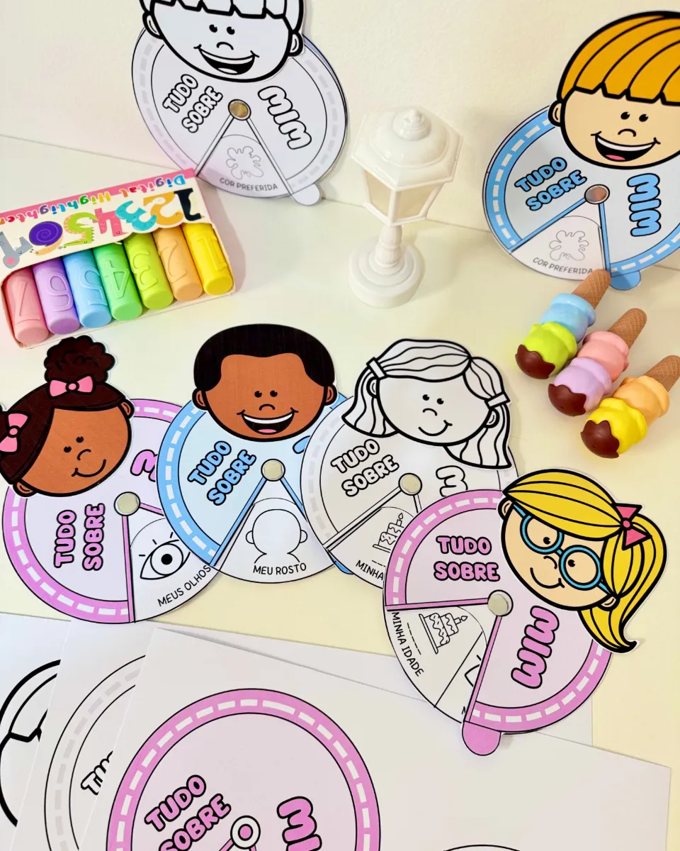 Roleta Tudo Sobre Mim para Educação Infantil e Anos Iniciais — amostra 1: Recurso interativo Roleta Tudo Sobre Mim para…
