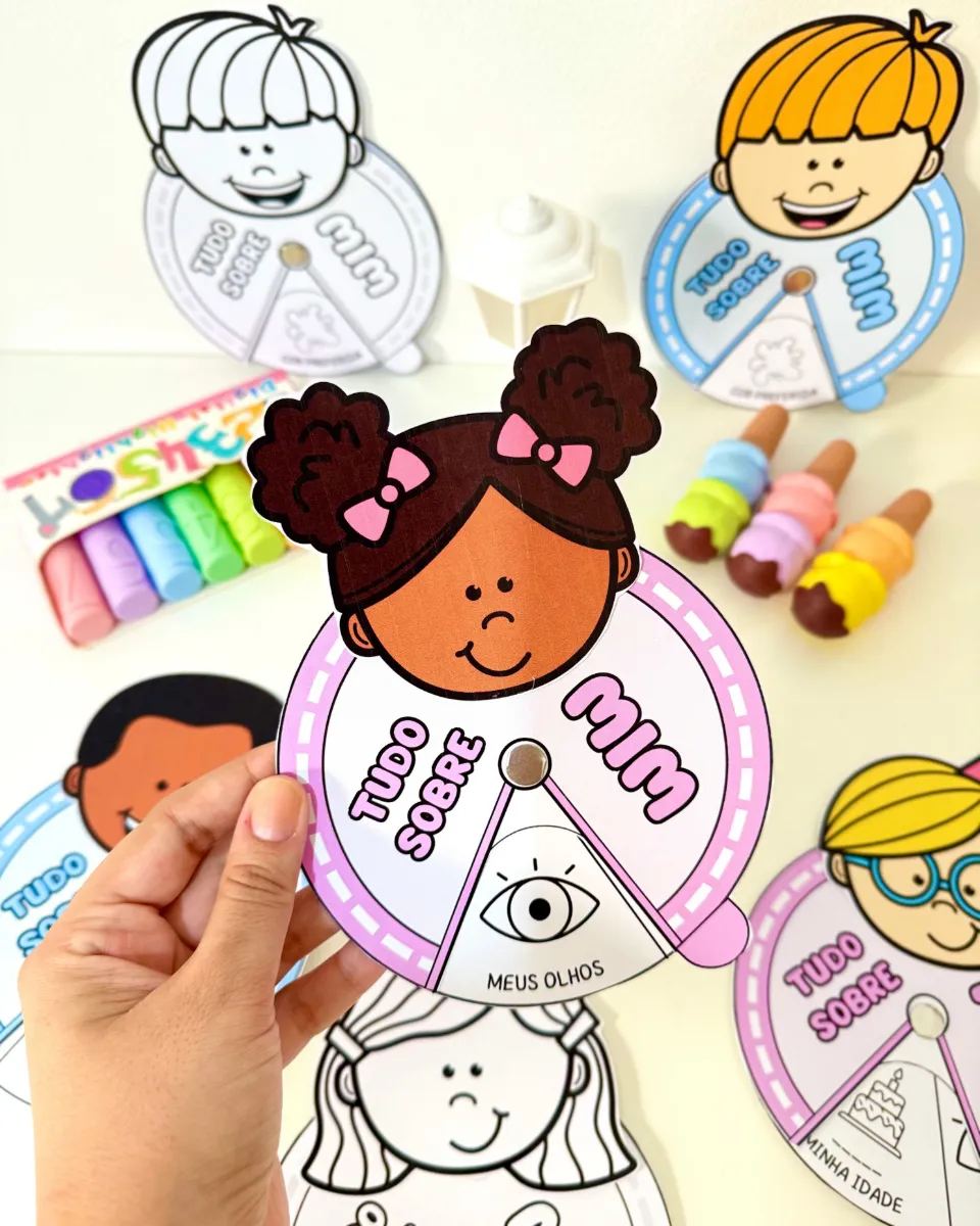 Roleta Tudo Sobre Mim para Educação Infantil e Anos Iniciais — amostra 2: Recurso interativo Roleta Tudo Sobre Mim para…